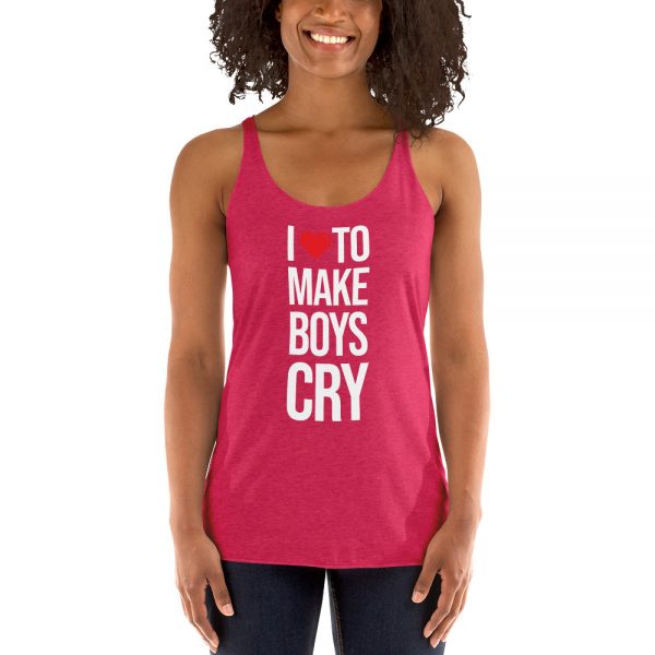 I Love To Make Boys Cry Women's Racerback Tank