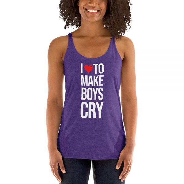 I Love To Make Boys Cry Women's Racerback Tank