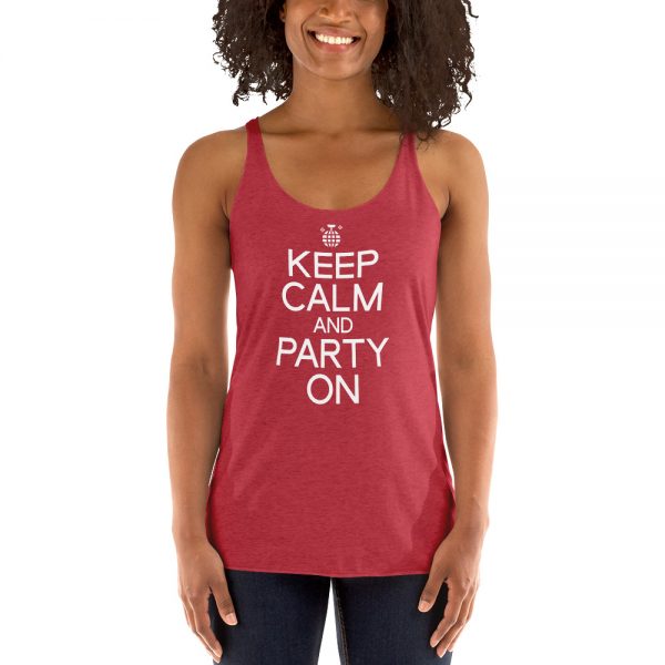 Keep Calm And Party On Women's Racerback Tank